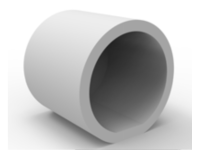 22mm NEONA Caurules Silikona Profila Noslēggals (Bez Cauruma)